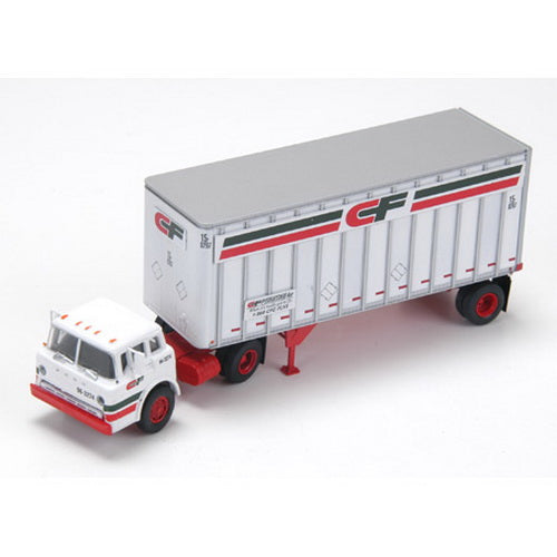 Athearn 91007 HO CF Ford C Truck w/28' Exterior Post Trailer