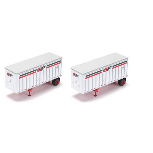 Athearn 91010 Consolidated Freightways 28' Wedge Trailer (Set of 2)