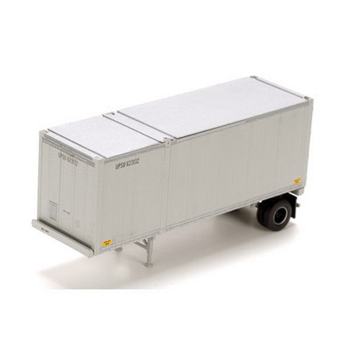 Athearn 91917 HO Gray UPSU 28' Container With Chassis - RTR