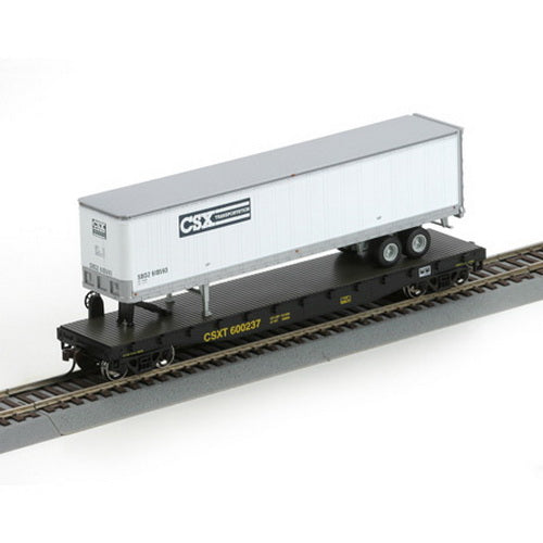 Athearn 92075 CSX 50' Flat w/Trailer