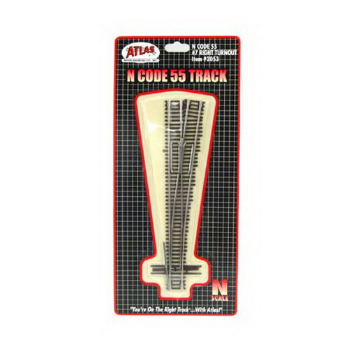 Atlas 2053 N Code 55 Nickel Silver # 7 Right Hand Switch Turnout