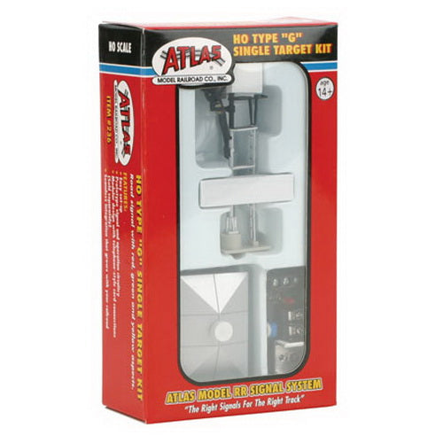 Atlas 236 HO Type G Single Target Kit Railroad Signal w/Analog Block Detector