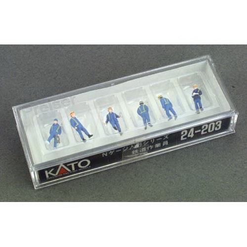 Kato 24-203 N Japanese Maintenance Workers Figures (Set of 6)