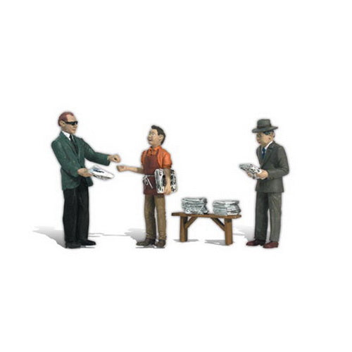 Woodland Scenics A2559 G Scenic Accents Ned's Newsstand Figures (Set of 4)