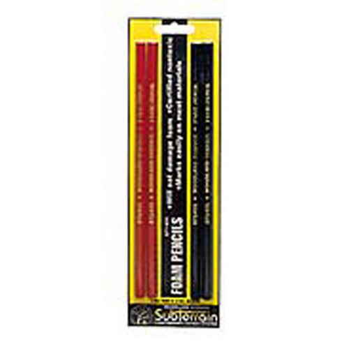 Woodland Scenics ST1431 Black & Red Foam Pencils (Pack of 4)