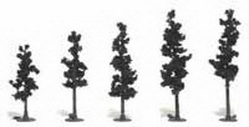 Woodland Scenics TR1560 2.5" - 4" Conifer Green Realistic Trees (Pack of 5)