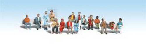 Woodland Scenics A1908 HO Scenic Accents Sixteen Passenger Figures (Set of 16)