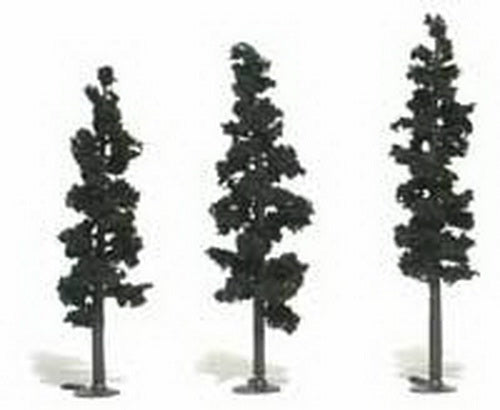 Woodland Scenics TR1562 6" - 7" Conifer Green Realistic Trees (Pack of 3)