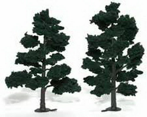 Woodland Scenics TR1517 N/HO/O 6" - 7" Dark Green Realistic Trees (Pack of 2)