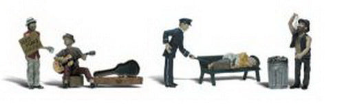 Woodland Scenics A2749 O Scenic Accents Park Bum Figures (Set of 8)