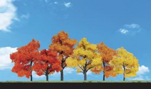 Woodland Scenics TR3541 3" - 5" Harvest Blaze Deciduous Trees (Pack of 6)