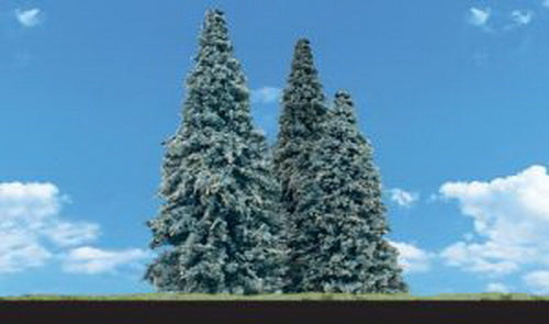 Woodland Scenics TR3569 3.5" - 5.5" Blue Needle Trees (Pack of 4)