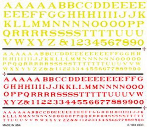 Woodland Scenics DT504 R. R. Roman Red/Gold Dry Transfer Decals