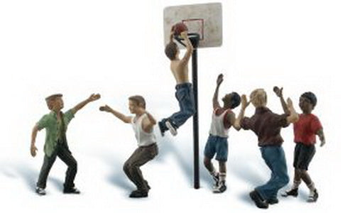 Woodland Scenics A2760 O Scenic Accents Shootin' Hoops Figures (Set of 7)