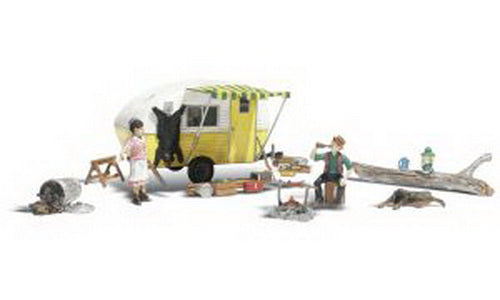 Woodland Scenics AS5341 N AutoScenes Ma & Pa's Trailer Haven (Pack of 8)