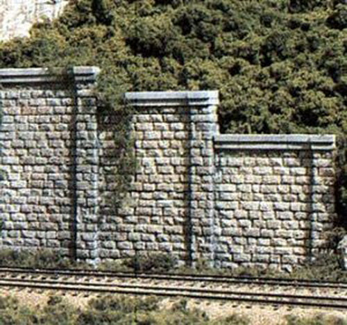 Woodland Scenics C1159 N Scale Cut Stone Retaining Wall (Pack of 6)