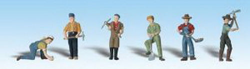 Woodland Scenics A1865 HO Scenic Accents Track Worker Figures (Set of 6)