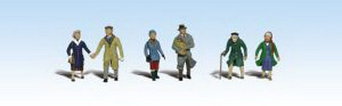Woodland Scenics A1900 HO Scenic Accents Couples in Coat Figures (Set of 6)