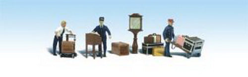 Woodland Scenics A1909 HO Depot Workers & Accessories (Set of 12)