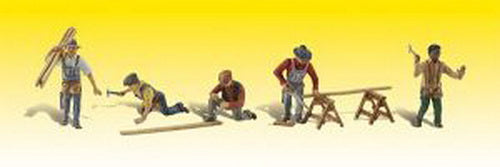 Woodland Scenics A1947 HO Scenic Accents Carpenter Crew Figures (Set of 11)