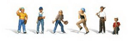 Woodland Scenics A2146 N Scale Baseball Players Figures #2 (Set of 6)