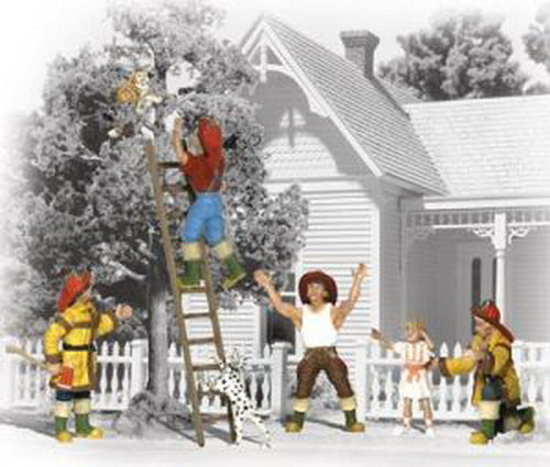 Woodland Scenics A2151 N Scale Firemen to the Rescue Figures (Set of 8)