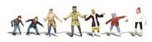 Woodland Scenics A2184 N Scenic Accents Ice Skater Figures (Set of 7)