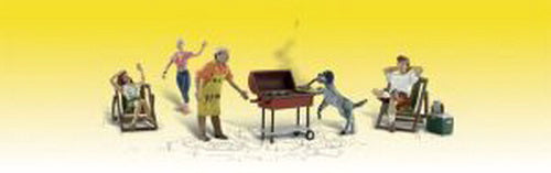Woodland Scenics A2209 N Scenic Accents Backyard Barbeque Figures (Set of 9)