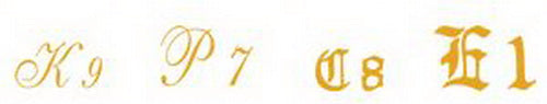 Woodland Scenics MG757 Script & Old English Gold Dry Transfer Decals