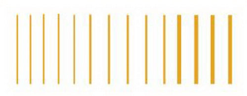Woodland Scenics MG761 Model Graphics Stripes Gold Dry Transfer Decals