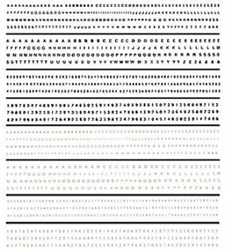Woodland Scenics DT575 Mini-Series Lettering Black and White Dry Transfer Decals