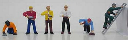 Model Power 5748 HO Scale Masons & Bricklayers (Pack of 6)