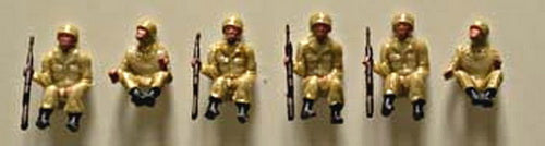 Model Power 5696 US Army-Desert Sitting Figures (Pack of 6)