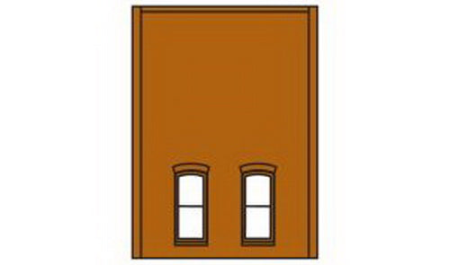 DPM 301-37 HO Two-Story Wall Sections w/2 1st Floor Rectangular Windows Kit