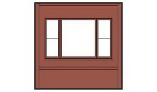 DPM 301-63 HO Dock Level Wall Sections W/20th Century Window Kit