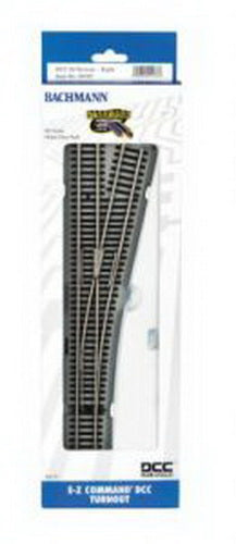 Bachmann 44140 HO Nickel Silver #4 E-Z Command Right-Hand DCC Switch Turnout