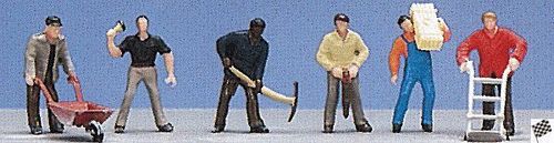 Life Like 1611 HO Scale Scenemaster Railroad Workers Hand Painted (Set of 6)
