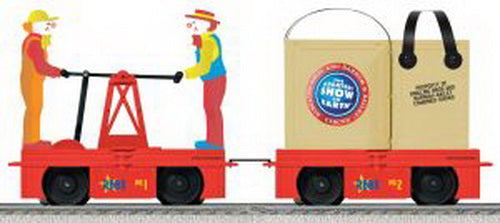 Lionel 6-22563 O-27 KL Clown Handcar & Trailer