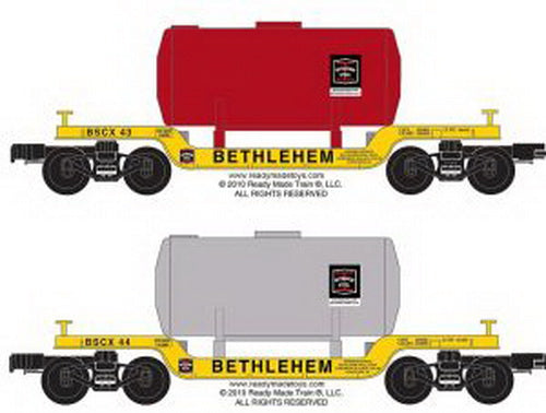 RMT 965192 Bethlehem Steel/Johnstown Depressed Center Flat Cars (Pack of 2)