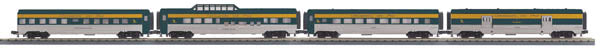 MTH 30-67566 O Chesapeake & Ohio 60' Streamlined Passenger Car Set (Set of 4)