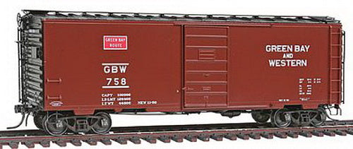 Kadee 4090 HO Green Bay and Western 40' PS-1 Boxcar #758