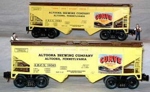 RMT 96391 O 2-Bay Cvd. Hopper Horseshoe Curve Beer/2pk