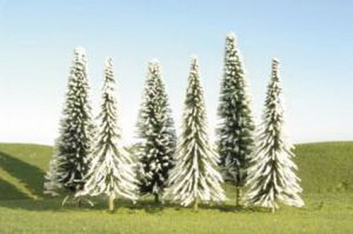 Bachmann 32153 HO Pine Trees 3-4" with Snow (Pack of 36)