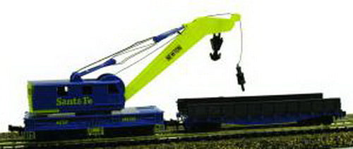 Model Power 3162 N Santa Fe Work Car w/Crane – Trainz
