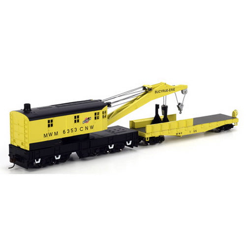 Athearn 75402 HO RTR 250-Ton Crane w/Tender, C&NW #6353