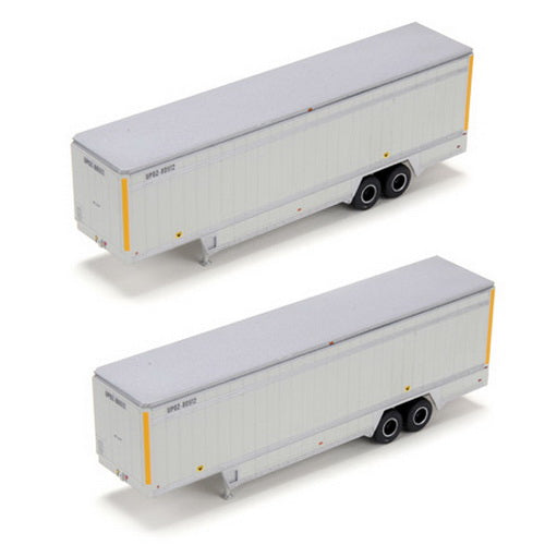 Athearn 27958 HO UPSZ W/Yellow Stripe 40' Parcel Trailer (Pack of 2)