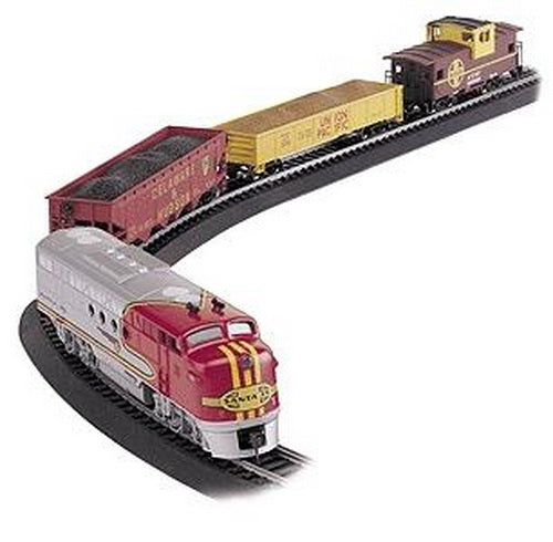 Bachmann 00647 HO Gauge Santa Fe Flyer Diesel Starter Freight Train Set