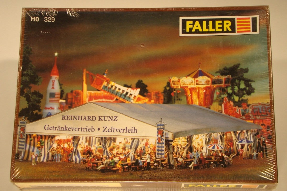 Faller 329 HO Scale Large Beer Tent with Marquee Kit
