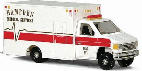 Life Like 1695 HO Scenemaster EMT Vehicle Crome Grill & Bumper Hand Painted