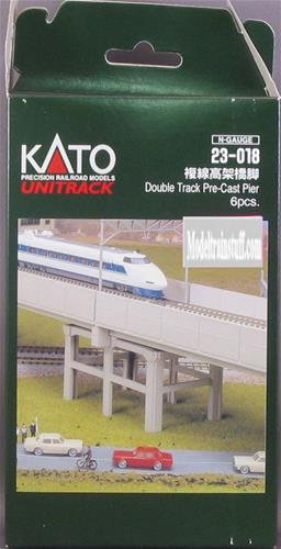 Kato 23-018 N 2" Double Track Pier (Set of 6)